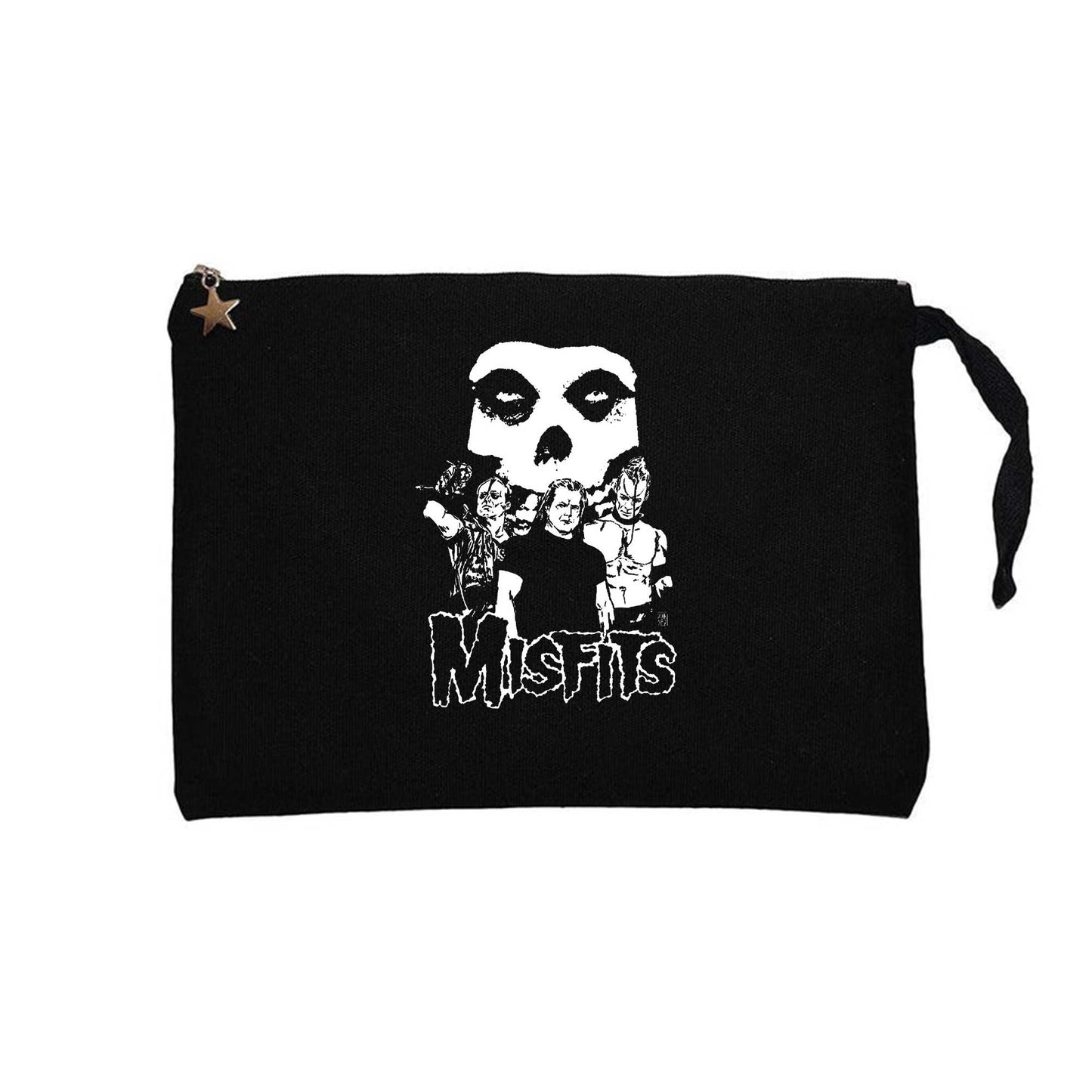 Misfits Grup Logo Siyah Clutch Astarlı Cüzdan / El Çantası