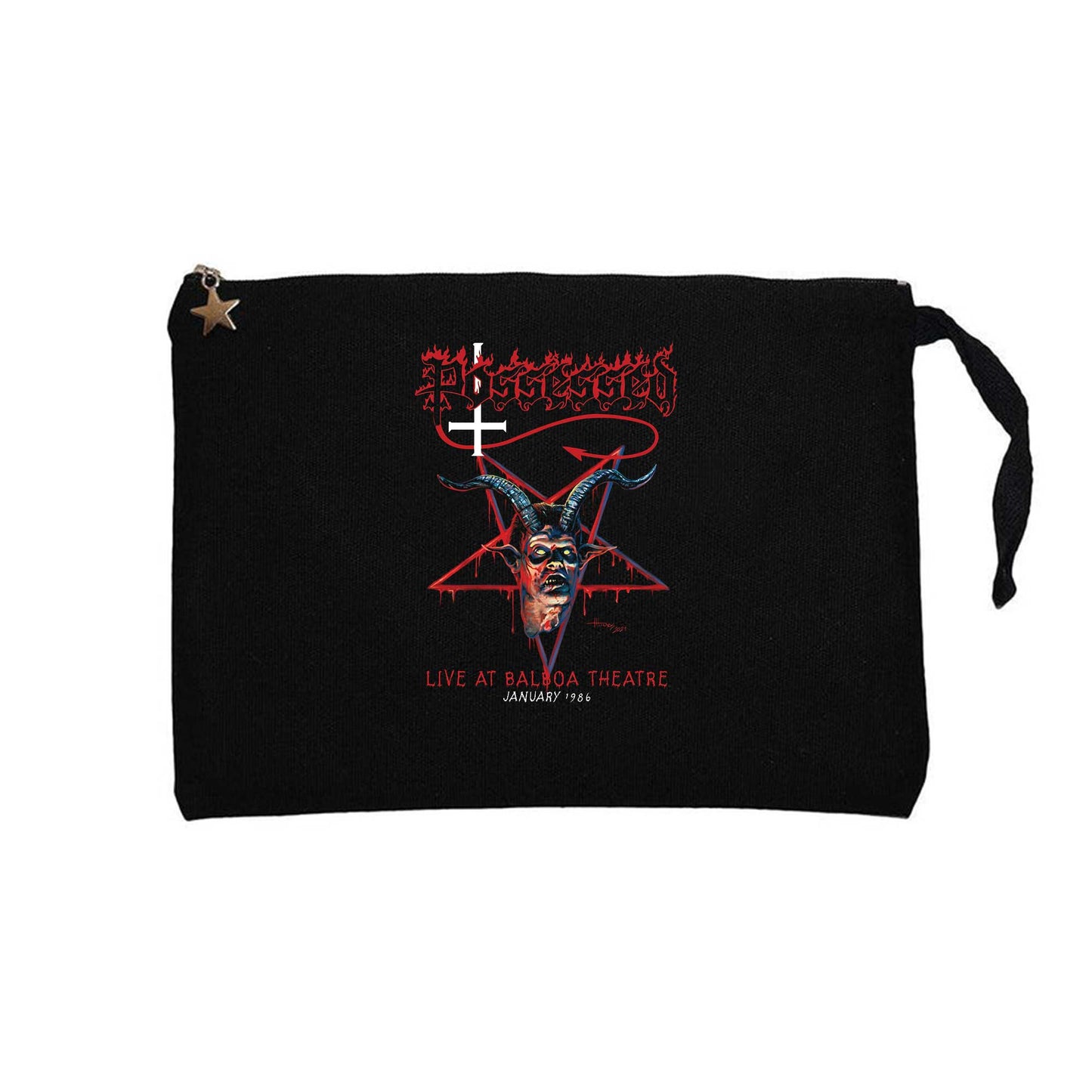 Possessed Sed Live At Balboa Theatre Siyah Clutch Astarlı Cüzdan / El Çantası