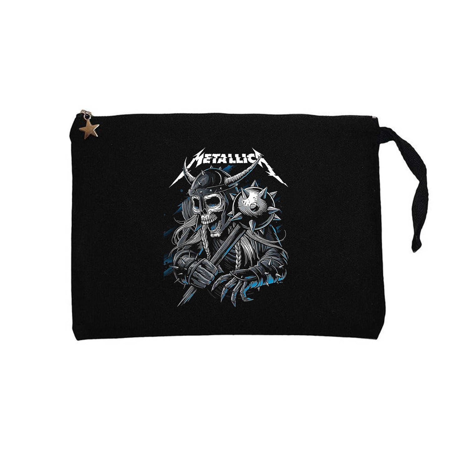 Metallica Vikings Siyah Clutch Astarlı Cüzdan / El Çantası
