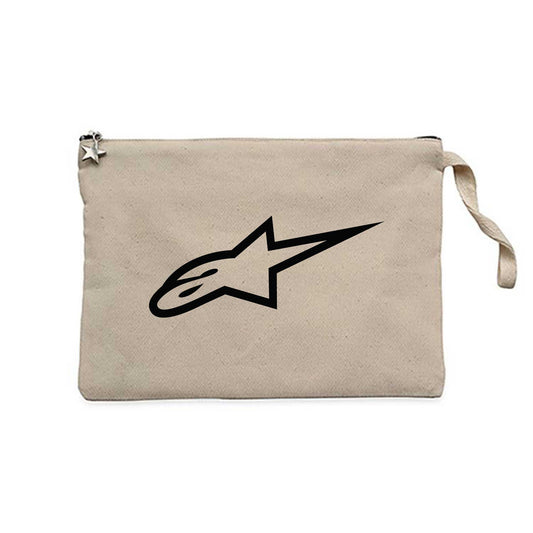 Alpinestars Logo Black Krem Clutch Astarlı Cüzdan / El Çantası