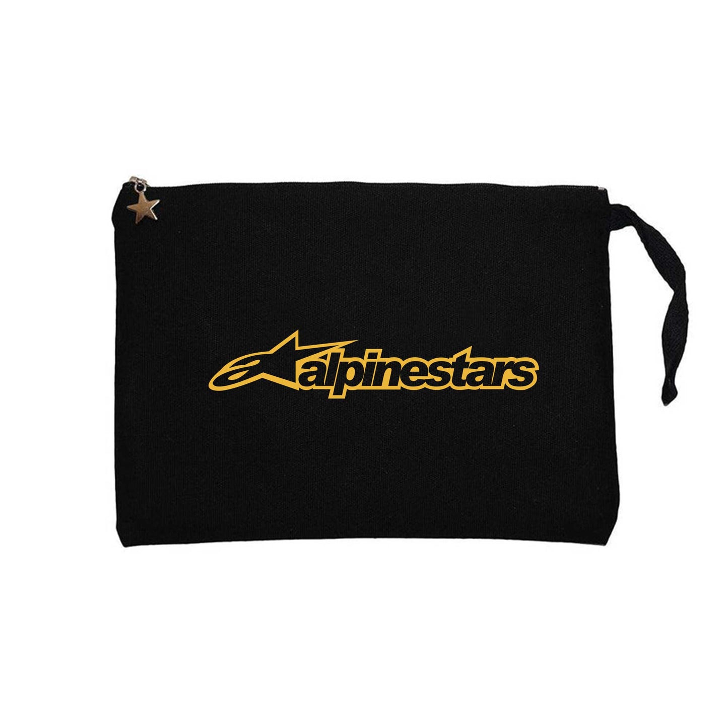 Alpinestars Logo Gold Siyah Clutch Astarlı Cüzdan / El Çantası