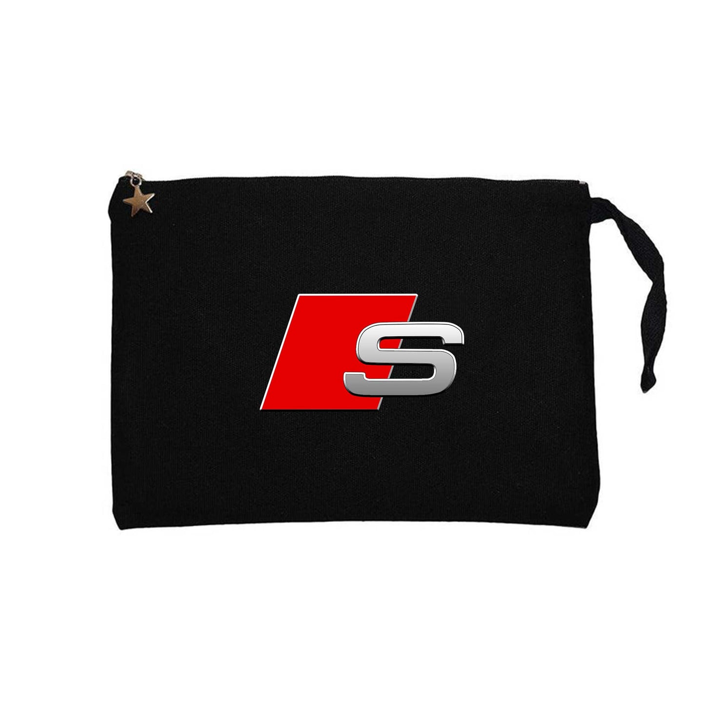 Audi S Line Logo Siyah Clutch Astarlı Cüzdan / El Çantası