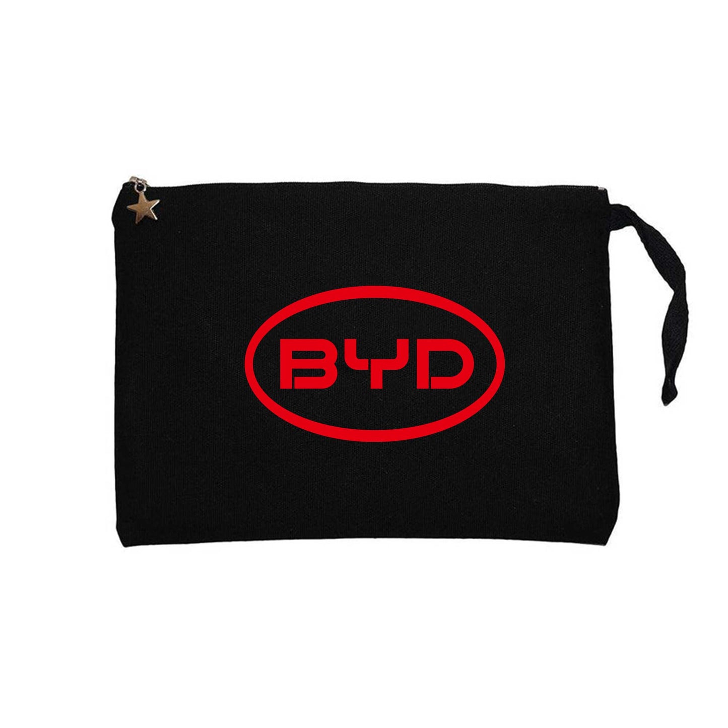 BYD Logo Siyah Clutch Astarlı Cüzdan / El Çantası