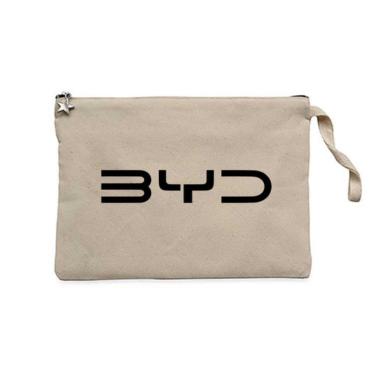 BYD Logo Black Krem Clutch Astarlı Cüzdan / El Çantası