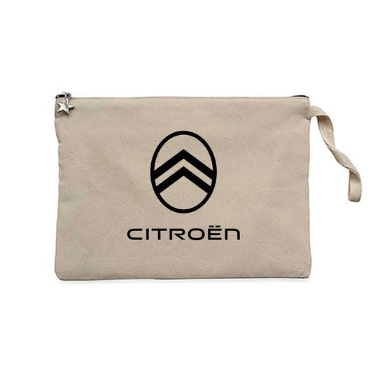 Cıtroen New Logo Krem Clutch Astarlı Cüzdan / El Çantası