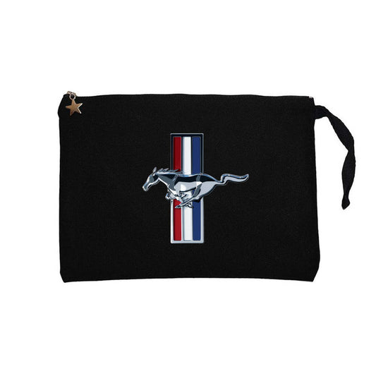 Ford Mustang Logo Siyah Clutch Astarlı Cüzdan / El Çantası