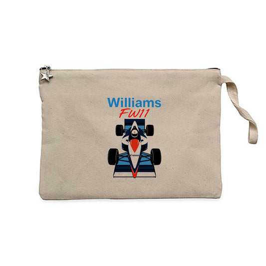 F1 Williams Krem Clutch Astarlı Cüzdan / El Çantası