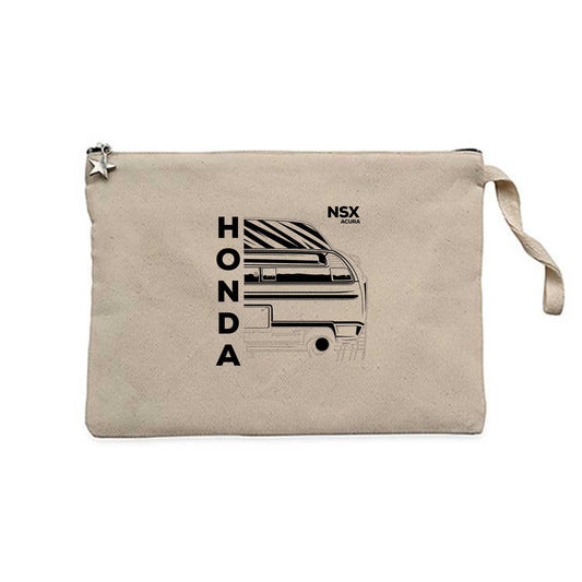 Honda NSX Acura Krem Clutch Astarlı Cüzdan / El Çantası