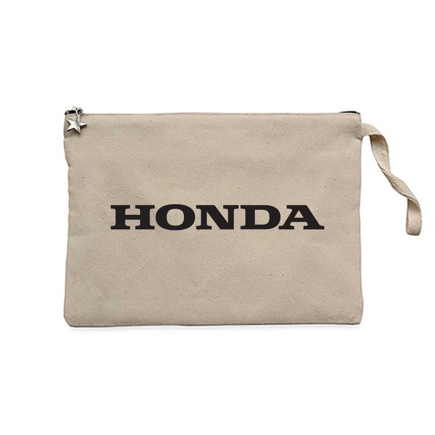 Honda Text Krem Clutch Astarlı Cüzdan / El Çantası