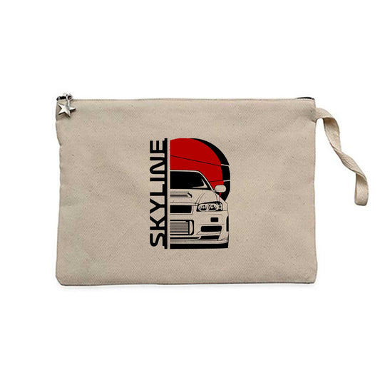 Skyline Krem Clutch Astarlı Cüzdan / El Çantası