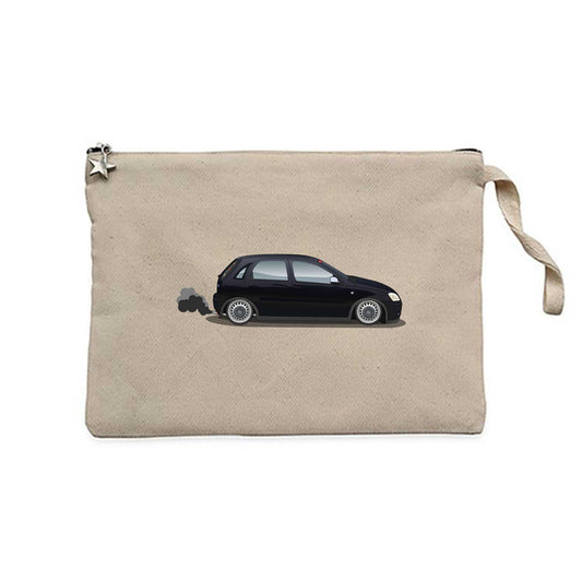 Opel Corsa Krem Clutch Astarlı Cüzdan / El Çantası