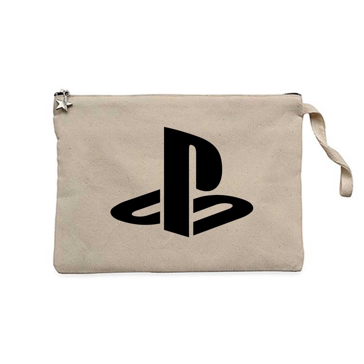 Playstation Logo Black Krem Clutch Astarlı Cüzdan / El Çantası