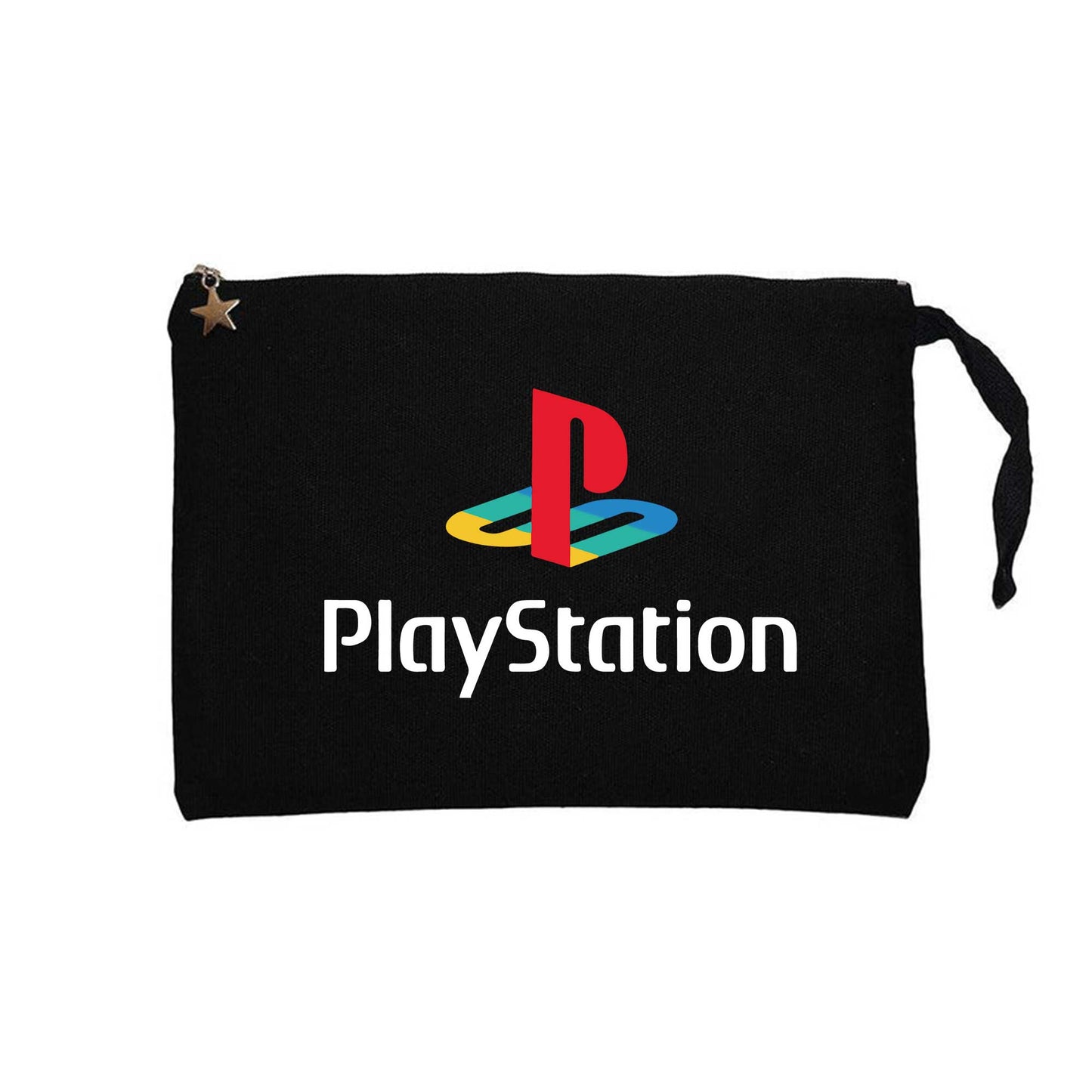 Playstation Logo White Siyah Clutch Astarlı Cüzdan / El Çantası