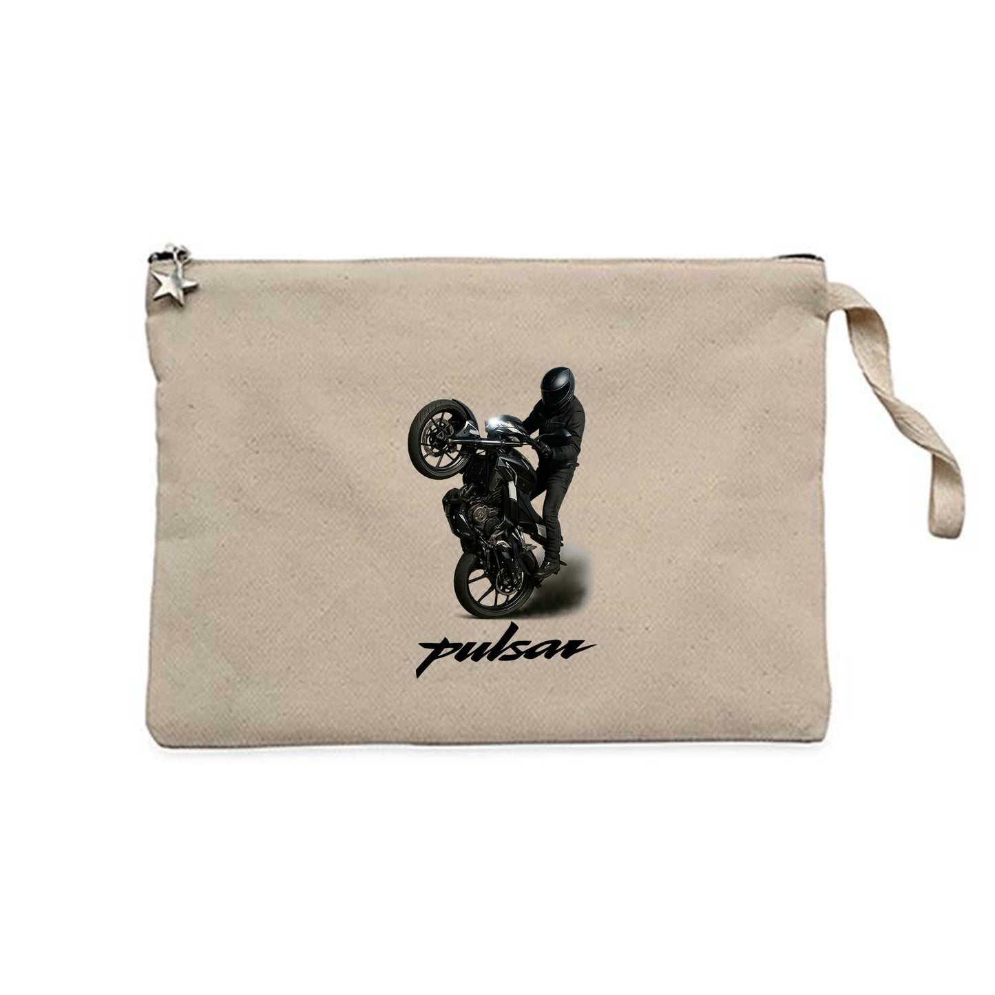 Pulsar NS200 Bike Krem Clutch Astarlı Cüzdan / El Çantası