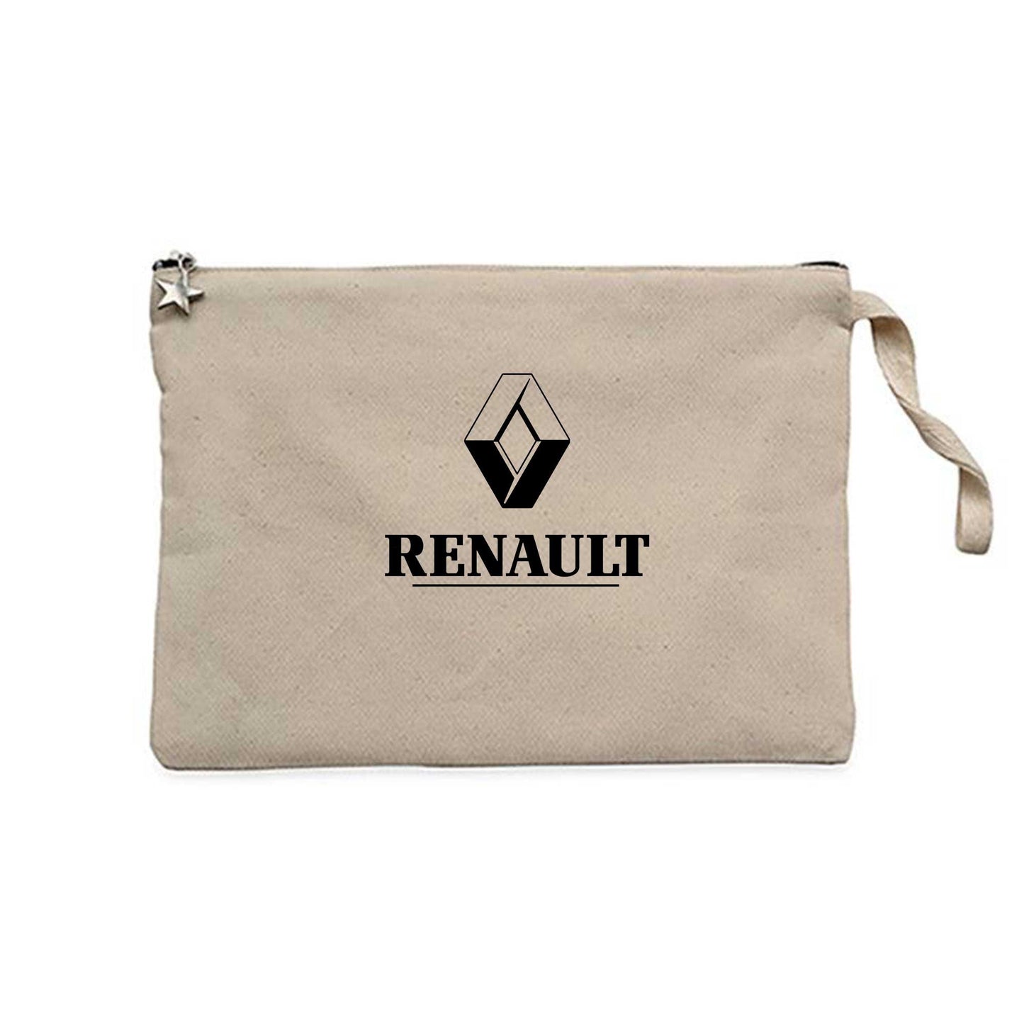 Renault Classıc Logo Krem Clutch Astarlı Cüzdan / El Çantası