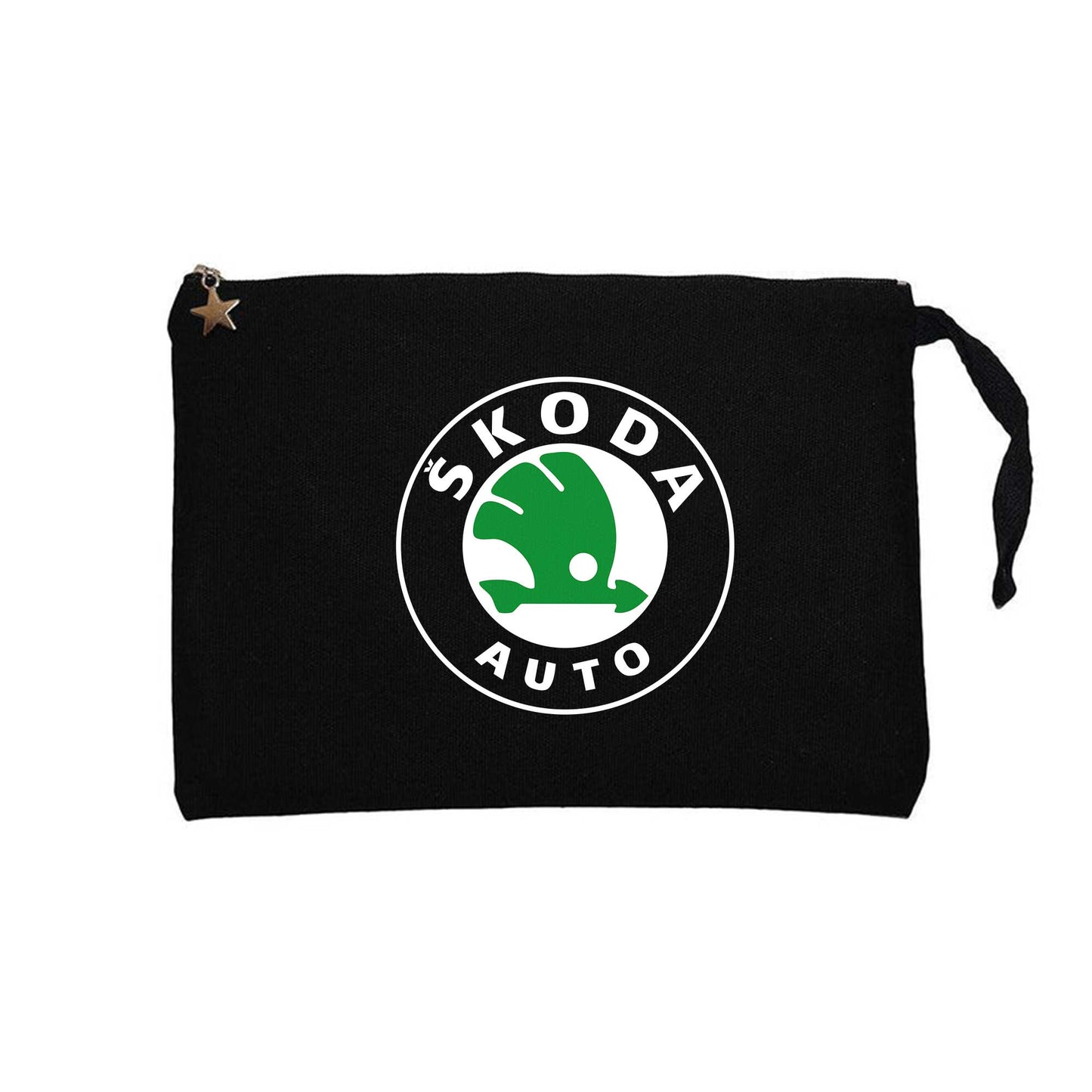 Skoda Auto Siyah Clutch Astarlı Cüzdan / El Çantası