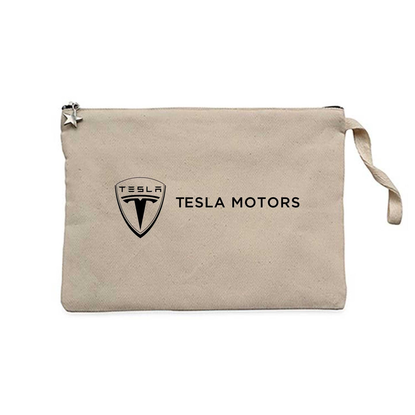 Tesla Motors Krem Clutch Astarlı Cüzdan / El Çantası