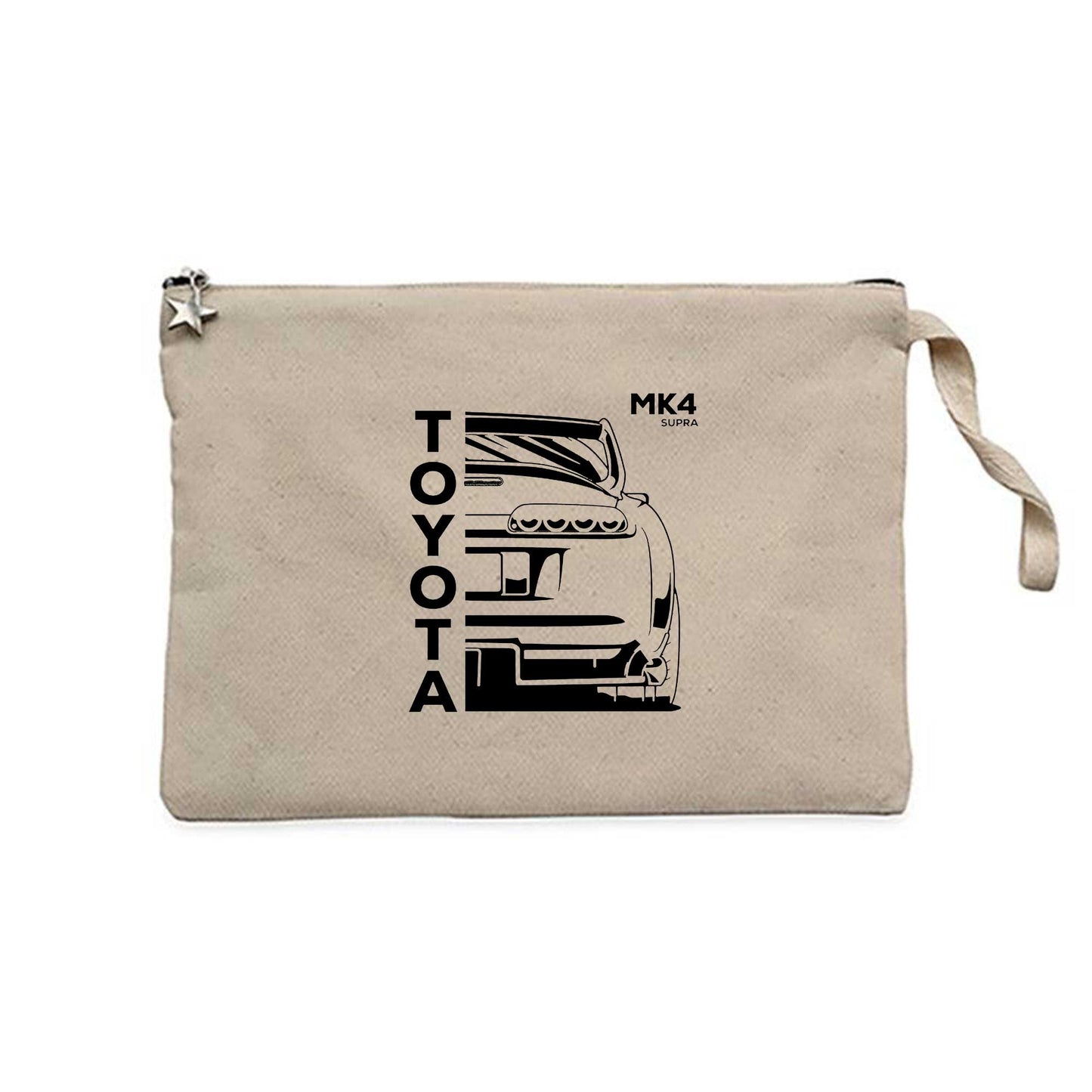 Toyata MK4 Supra Krem Clutch Astarlı Cüzdan / El Çantası