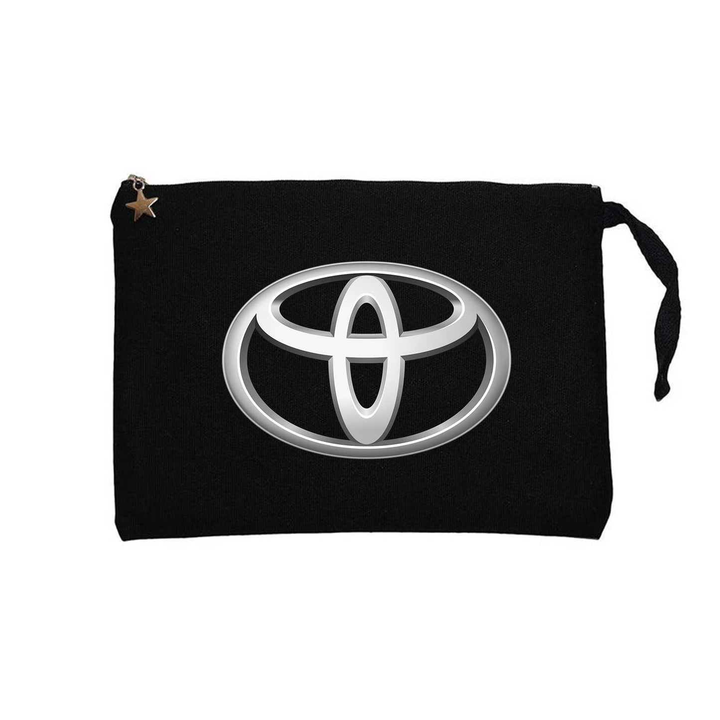 Toyata Logo Siyah Clutch Astarlı Cüzdan / El Çantası
