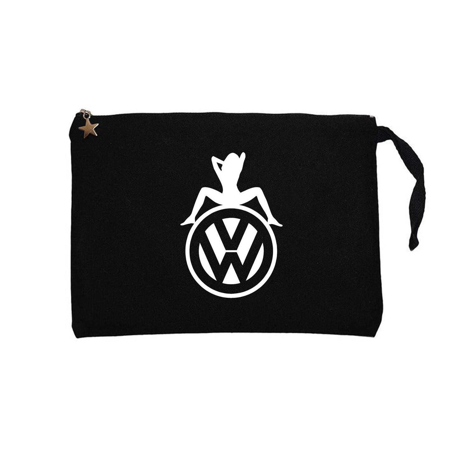 Volkswagen Woman Siyah Clutch Astarlı Cüzdan / El Çantası