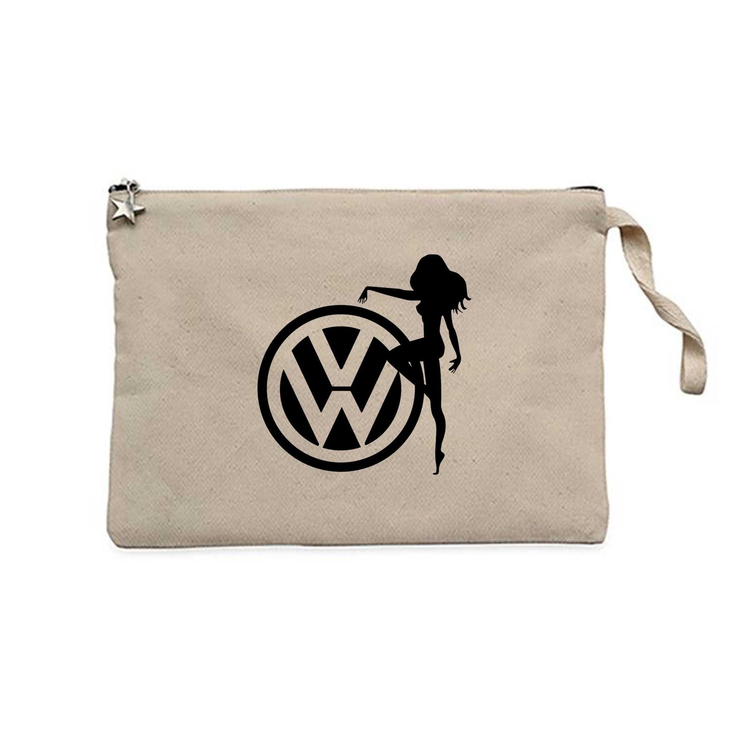 Volkswagen Woman Logo Krem Clutch Astarlı Cüzdan / El Çantası