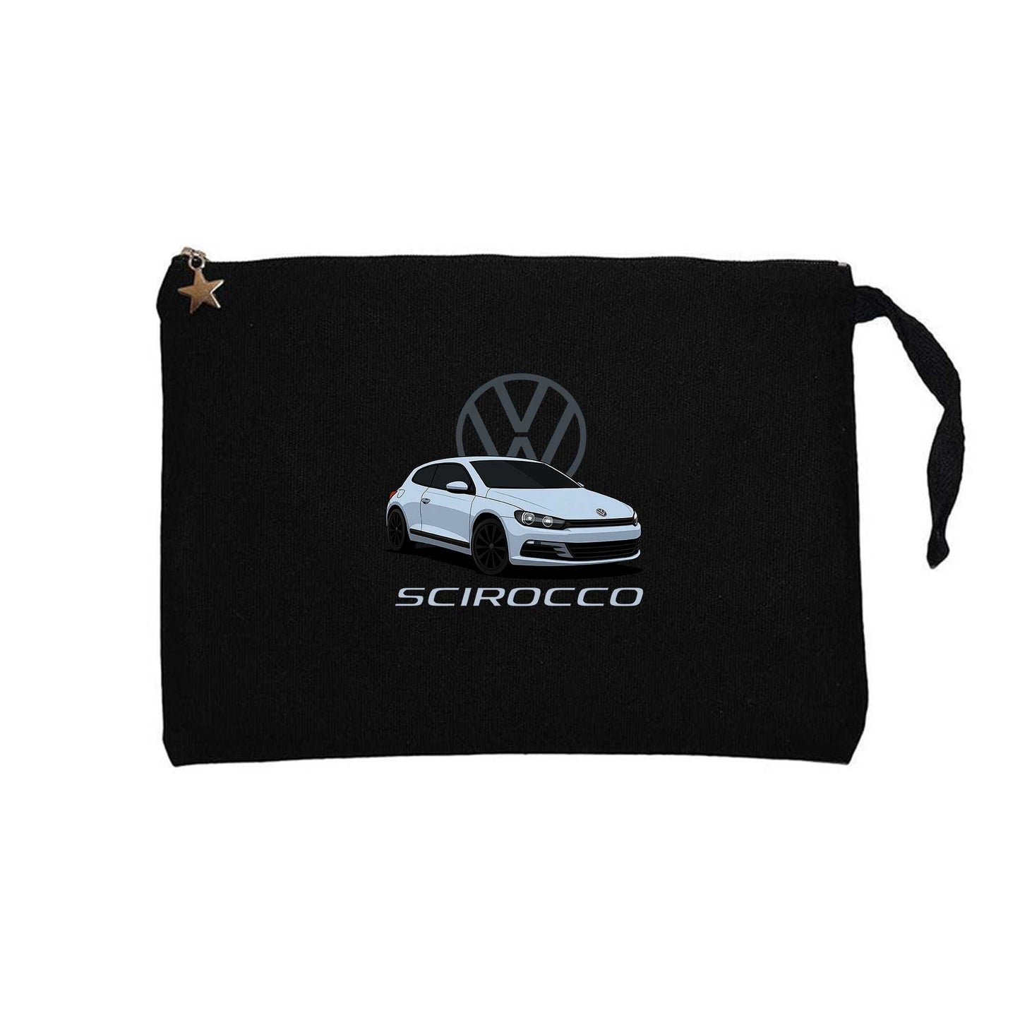 Volkswagen Scirocco Siyah Clutch Astarlı Cüzdan / El Çantası