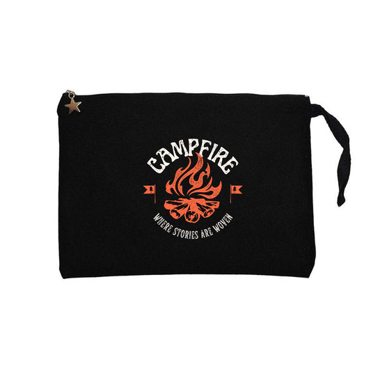 Camp Fire Siyah Clutch Astarlı Cüzdan / El Çantası