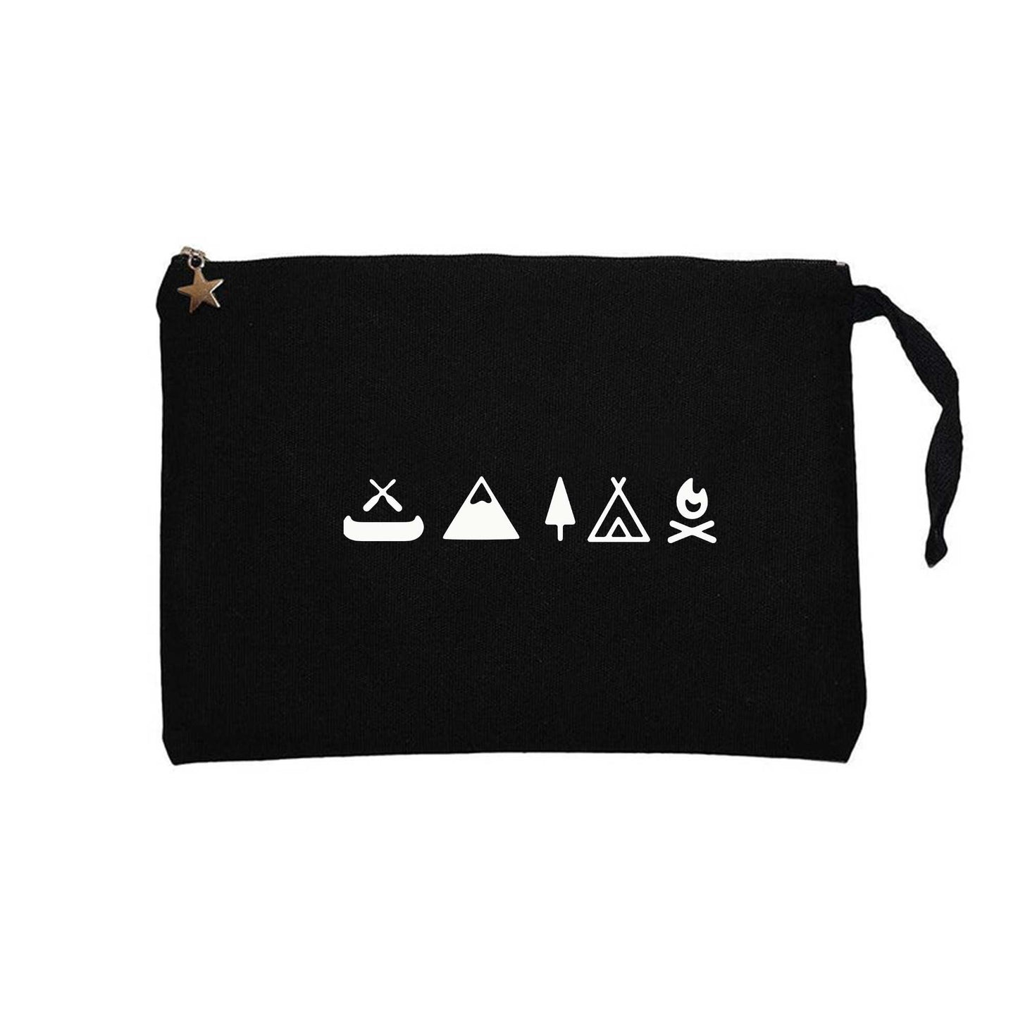 Camp Icon Siyah Clutch Astarlı Cüzdan / El Çantası