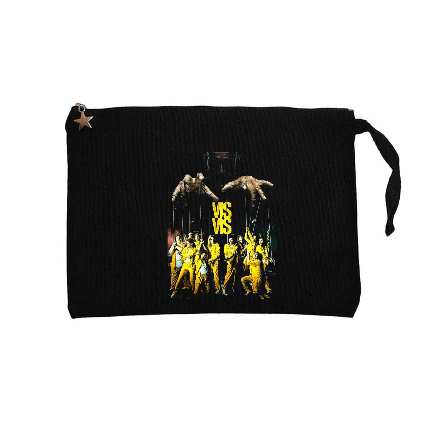 Vis A Vis Siyah Clutch Astarlı Cüzdan / El Çantası