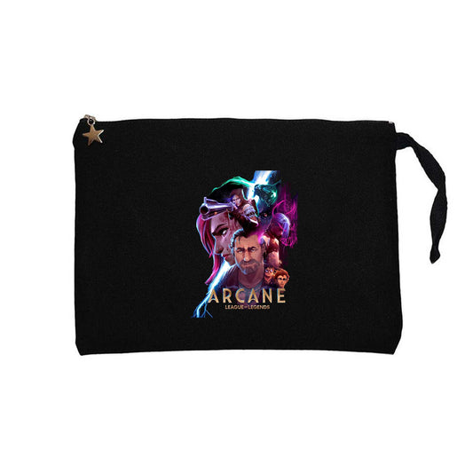 Arcane Siyah Clutch Astarlı Cüzdan / El Çantası