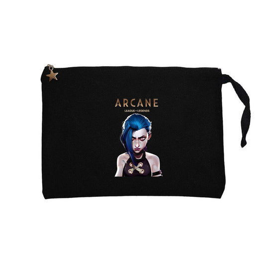 Arcane Lol Siyah Clutch Astarlı Cüzdan / El Çantası