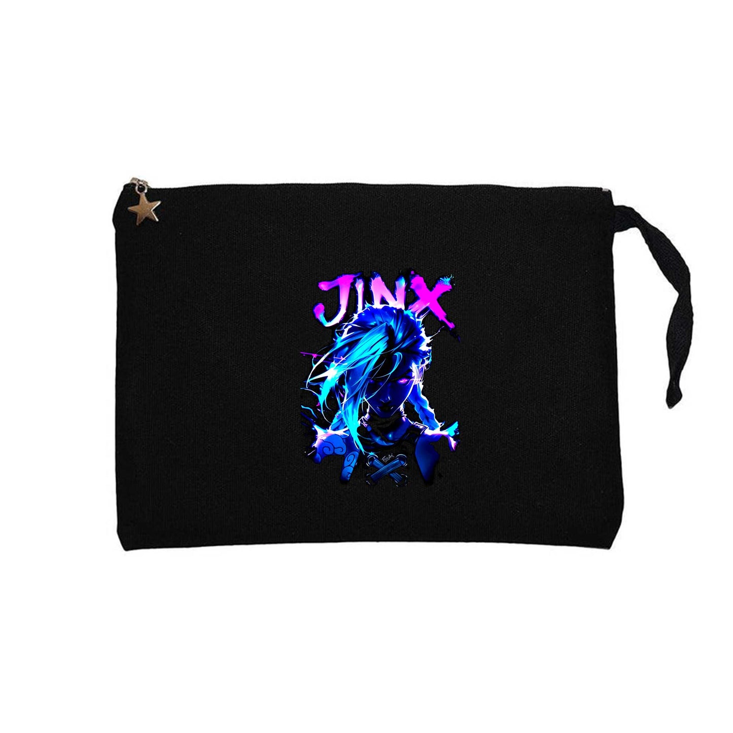 Jinx Siyah Clutch Astarlı Cüzdan / El Çantası