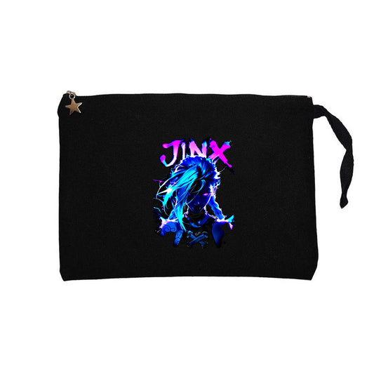 Jinx Siyah Clutch Astarlı Cüzdan / El Çantası