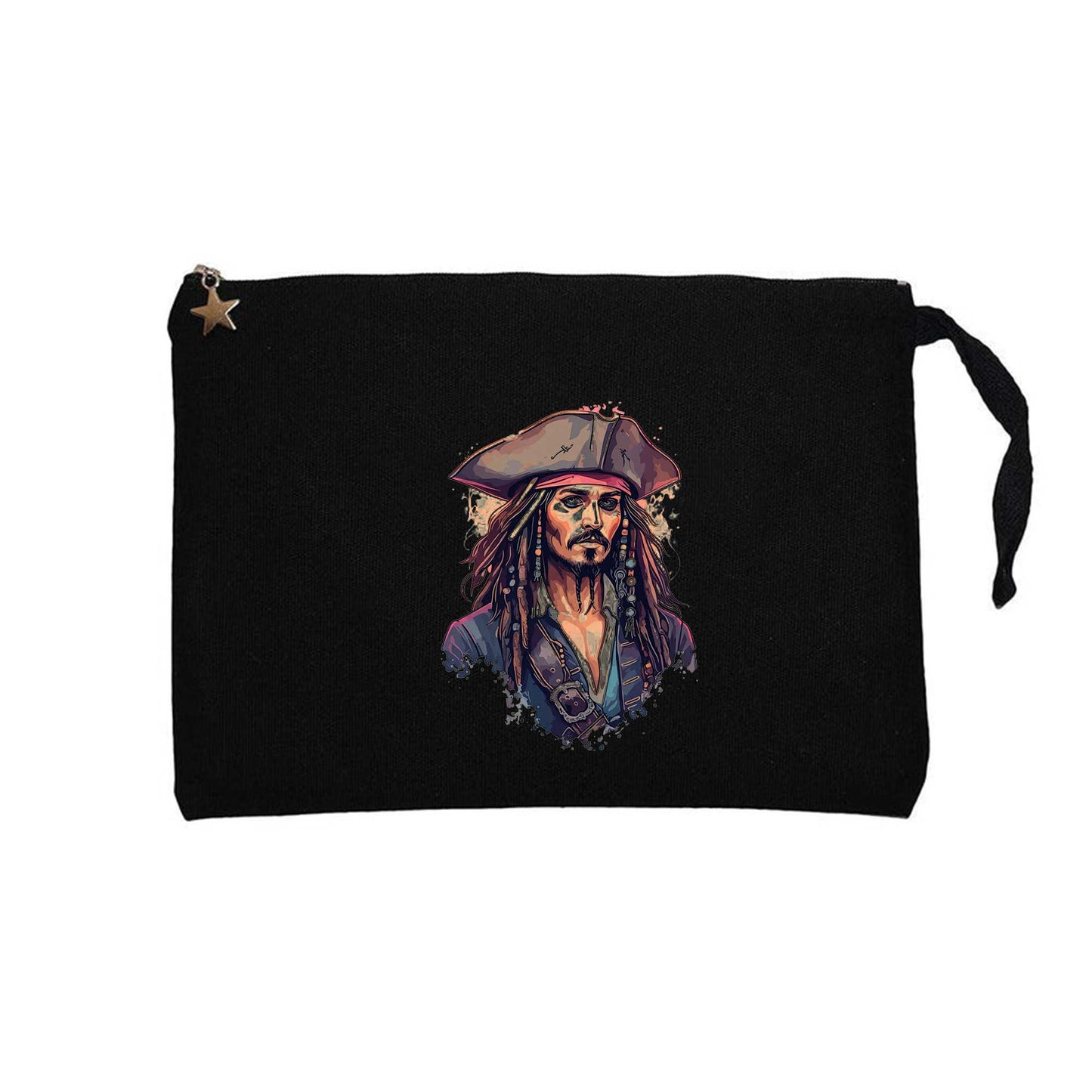 Kaptan Jack Jeperow Siyah Clutch Astarlı Cüzdan / El Çantası