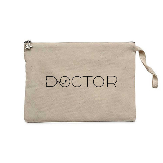 Doctor Krem Clutch Astarlı Cüzdan / El Çantası