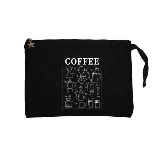 Coffee Siyah Clutch Astarlı Cüzdan / El Çantası