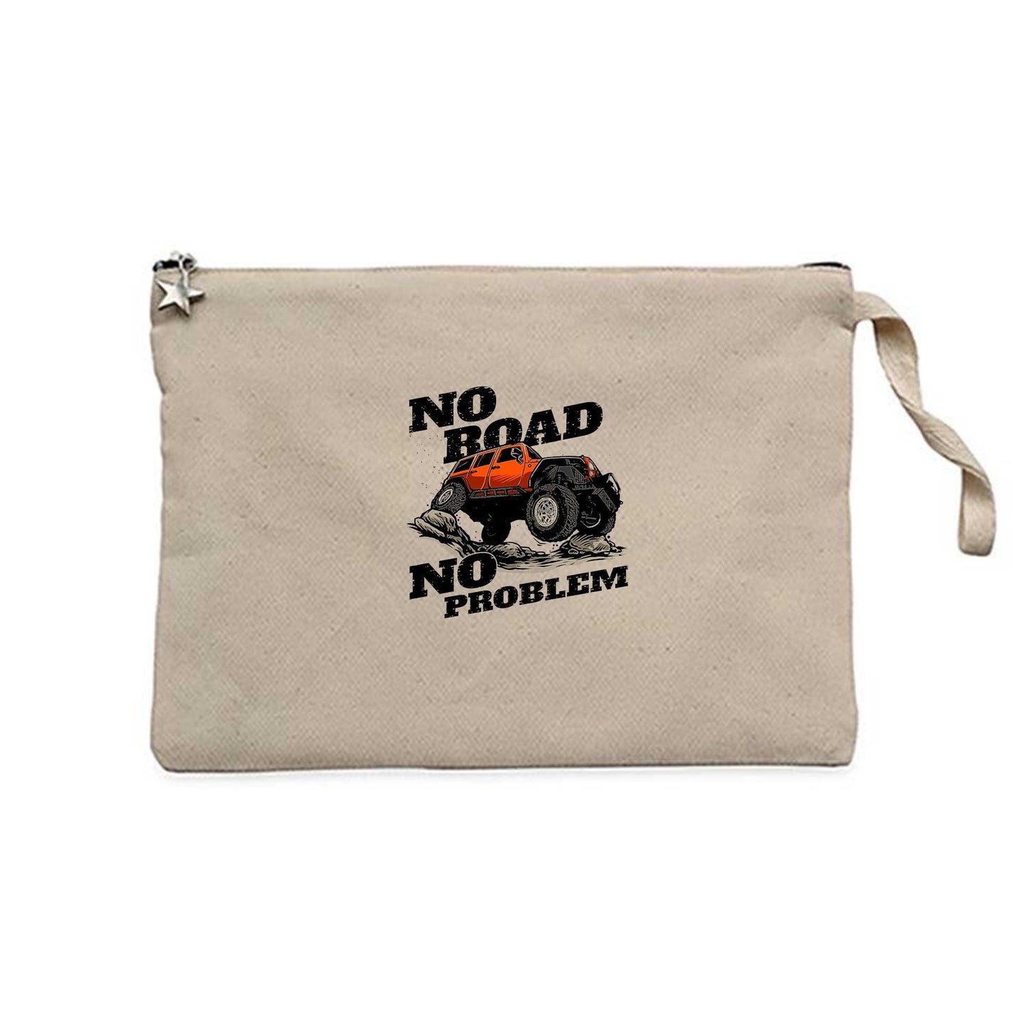 No Road No Problem Krem Clutch Astarlı Cüzdan / El Çantası