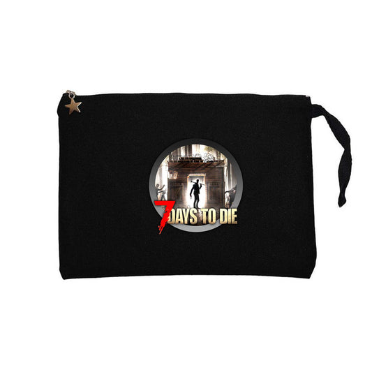 7 Days To Die Icon Siyah Clutch Astarlı Cüzdan / El Çantası