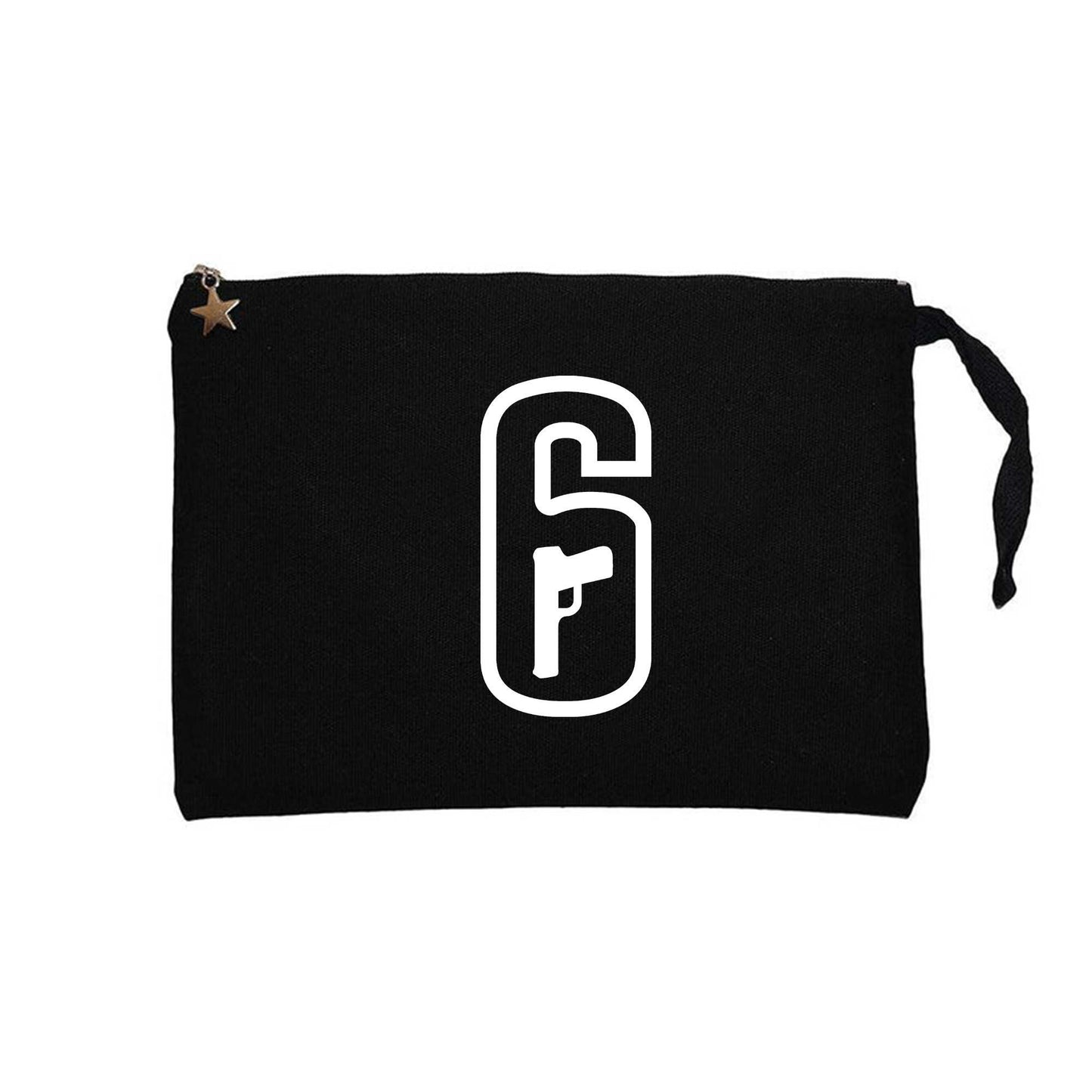 Rainbow Six Amblem White Siyah Clutch Astarlı Cüzdan / El Çantası