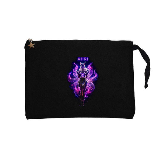League Of Legends Ahrı Siyah Clutch Astarlı Cüzdan / El Çantası