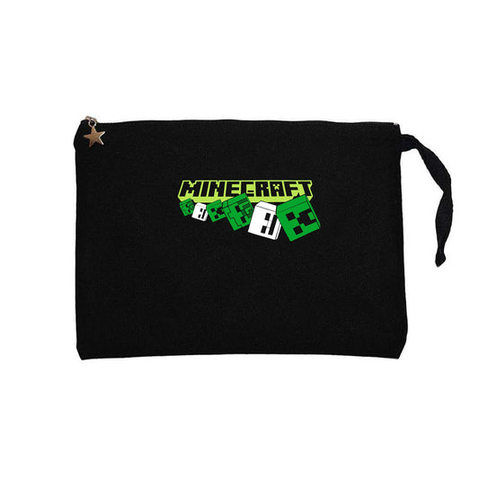 Minecraft Skeleton And Creeper Siyah Clutch Astarlı Cüzdan / El Çantası