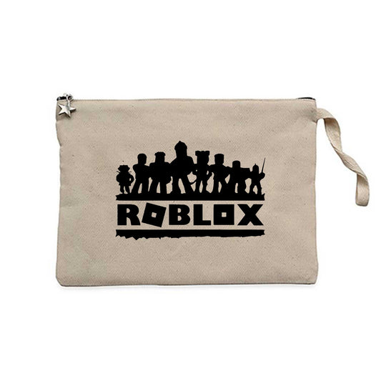 Roblox Text Krem Clutch Astarlı Cüzdan / El Çantası