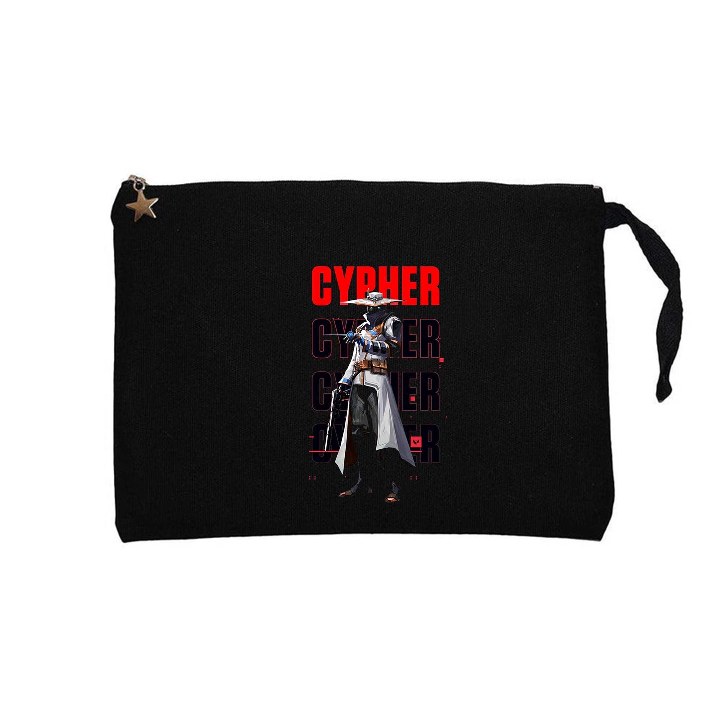 Valorant Cypher Siyah Clutch Astarlı Cüzdan / El Çantası