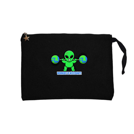 Workout Fitnes Animated Siyah Clutch Astarlı Cüzdan / El Çantası