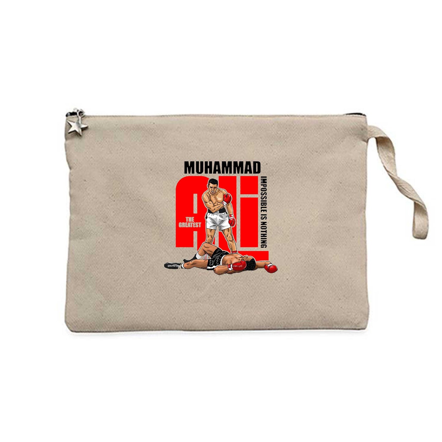 Muhammad Ali The Greatest Krem Clutch Astarlı Cüzdan / El Çantası