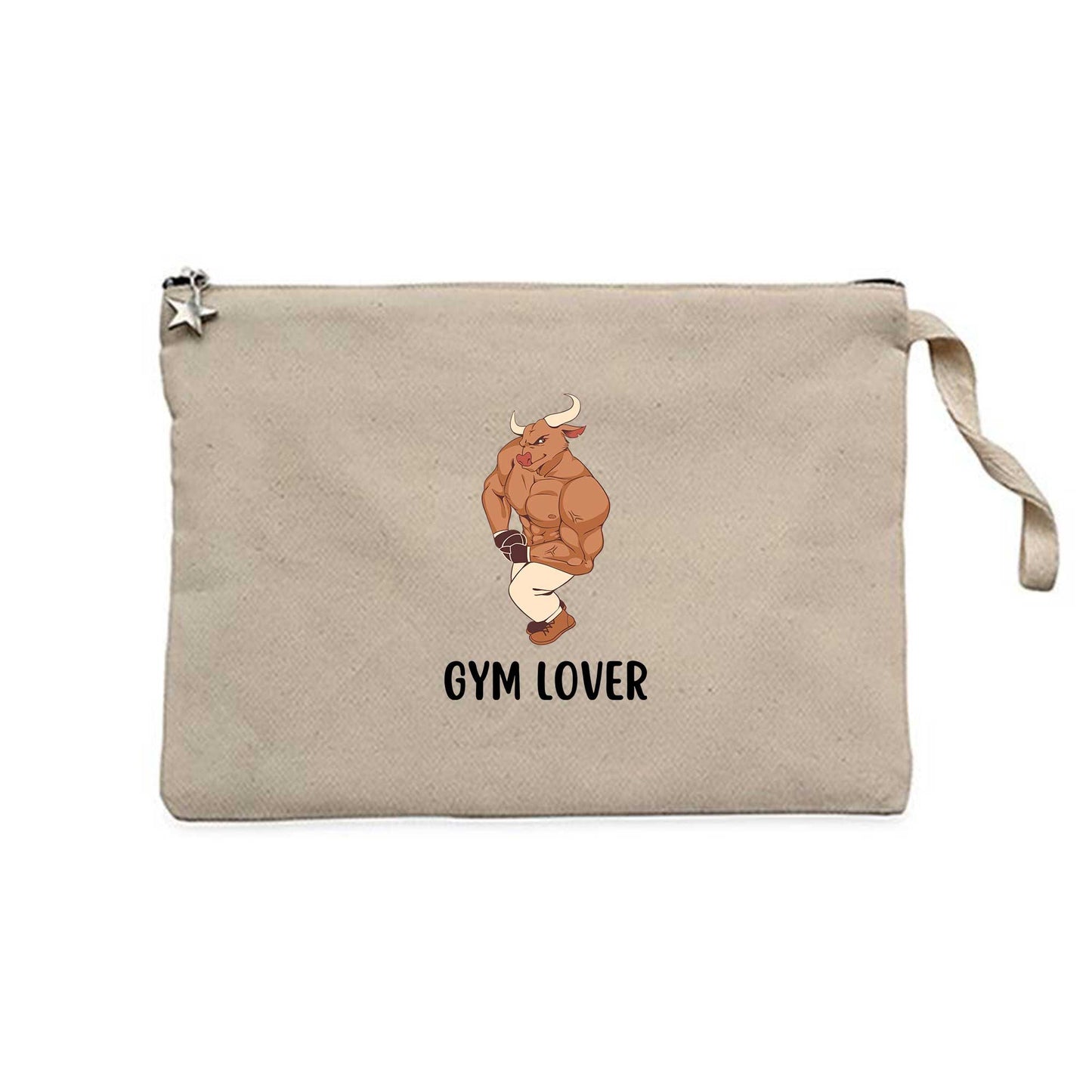 Gym Love Boğa Krem Clutch Astarlı Cüzdan / El Çantası