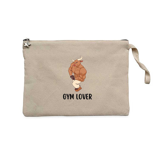 Gym Love Boğa Krem Clutch Astarlı Cüzdan / El Çantası