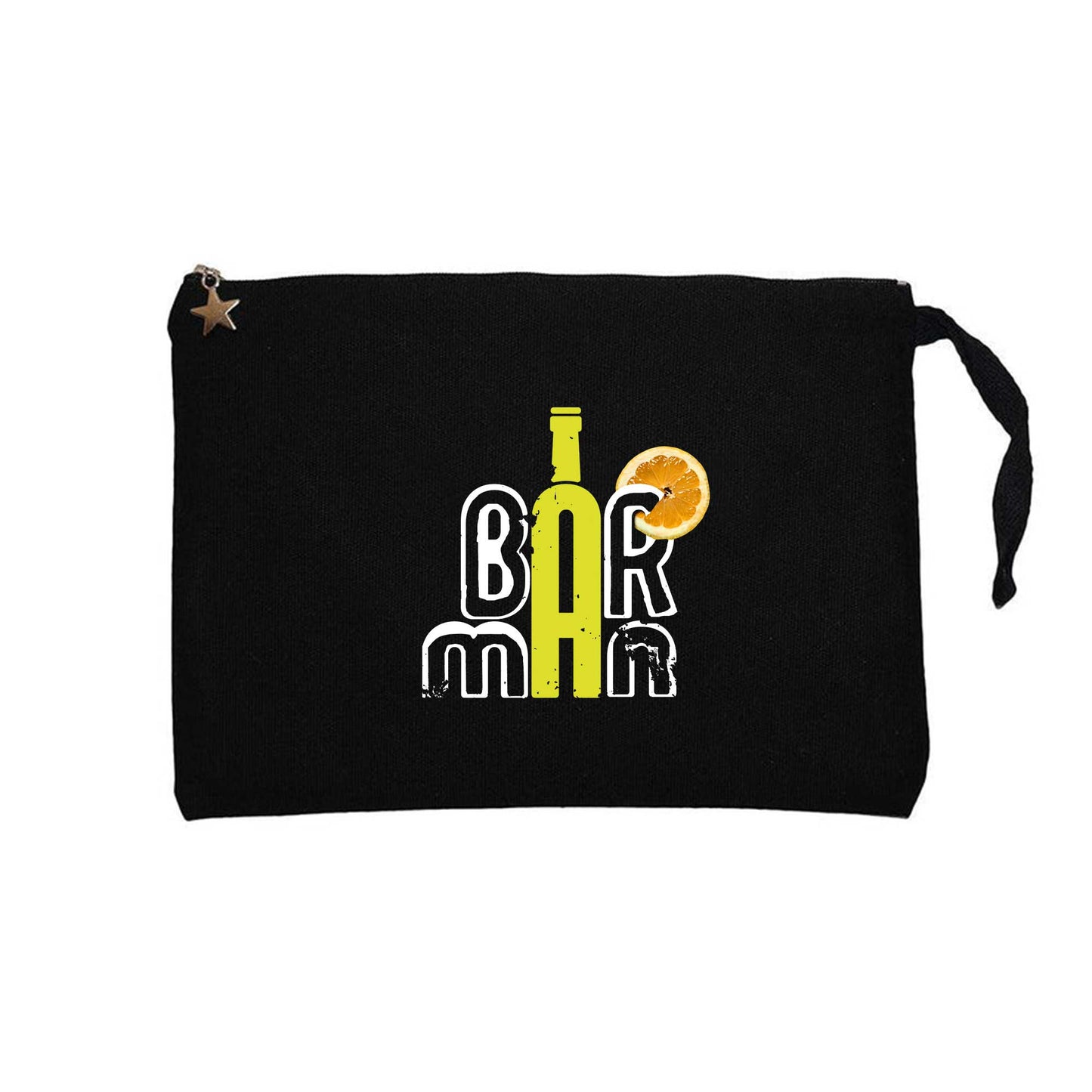 Barman Text Siyah Clutch Astarlı Cüzdan / El Çantası