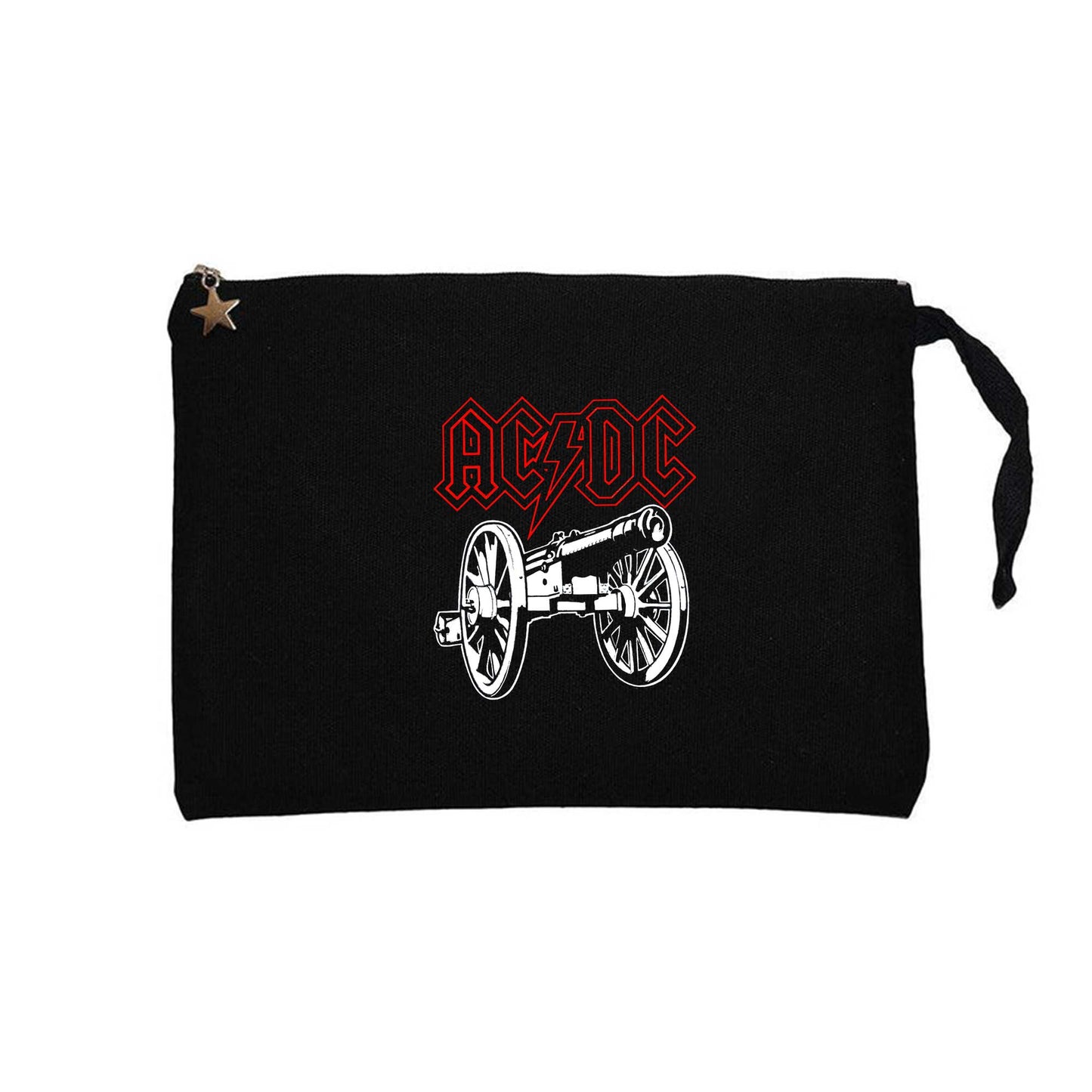 Ac Dc About Rock Cannon Siyah Clutch Astarlı Cüzdan / El Çantası