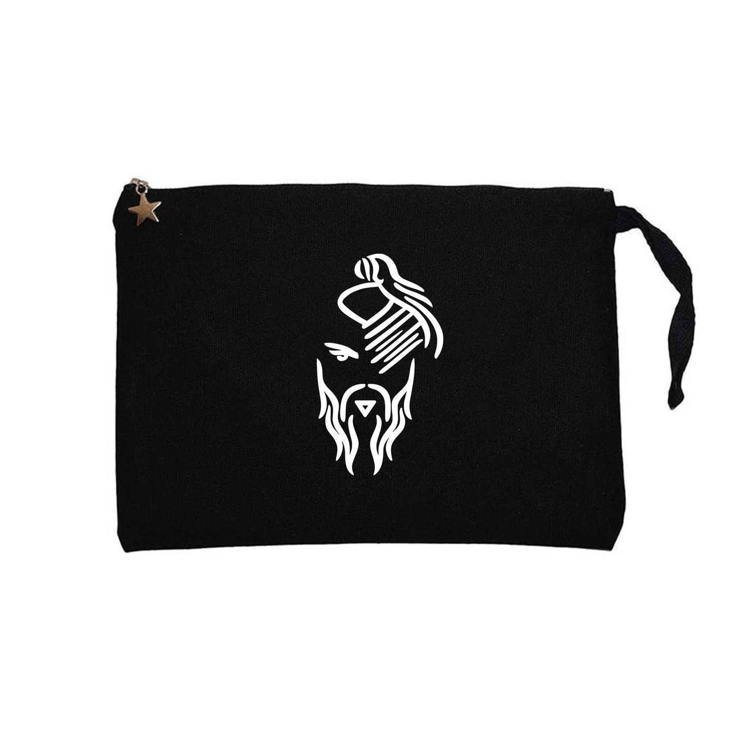 Hayko Cepkin Yeni Logo White Siyah Clutch Astarlı Cüzdan / El Çantası